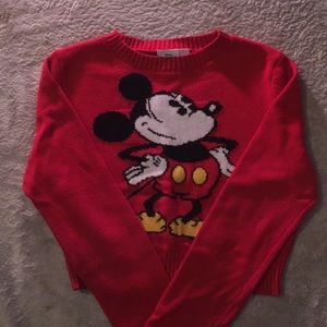 mickey mouse crop sweater